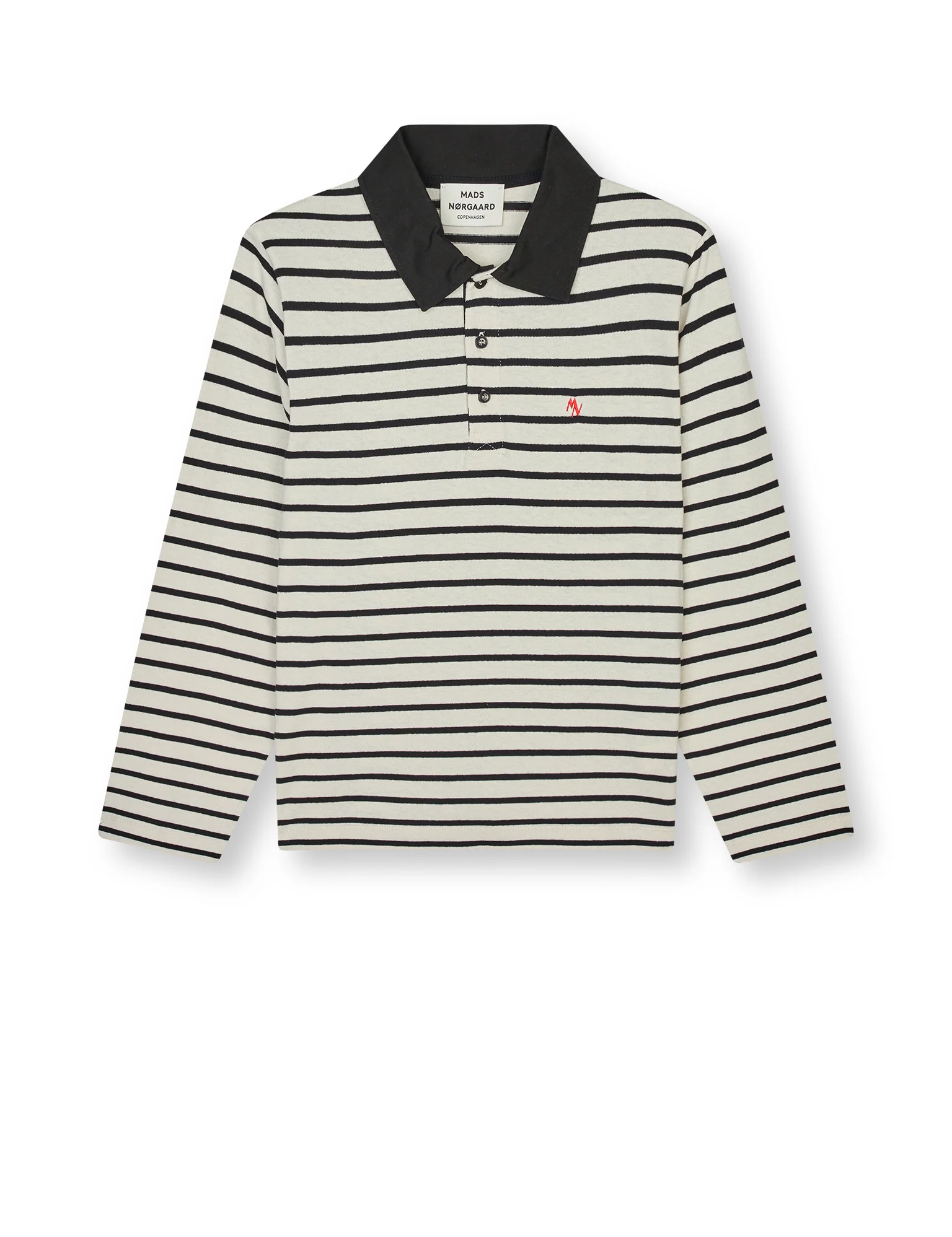 Pablo Jessie Polo Tee LS, Vanilla Ice/Black
