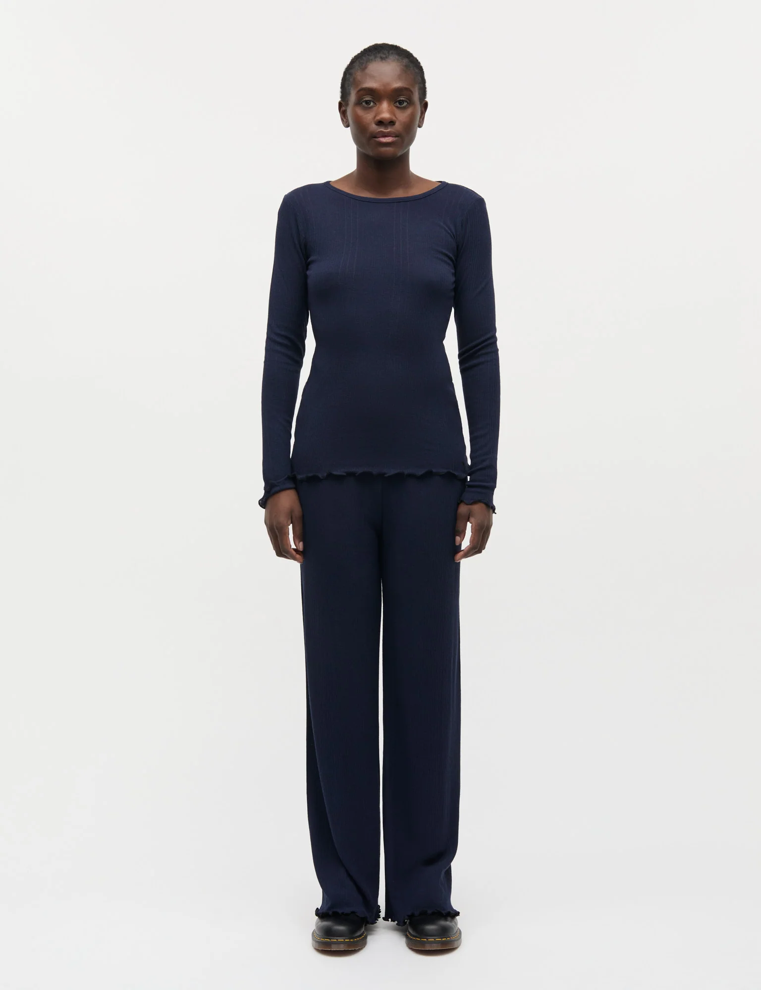 Point Wool Poline Tee LS, Parisian Night