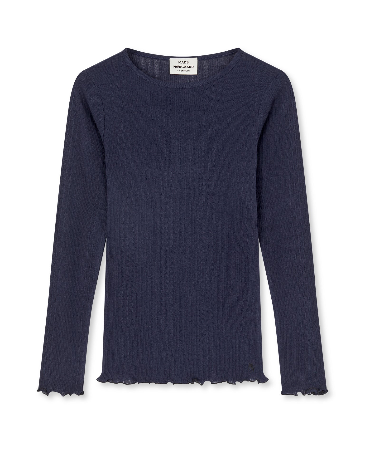 Point Wool Poline Tee LS, Parisian Night - Image 2