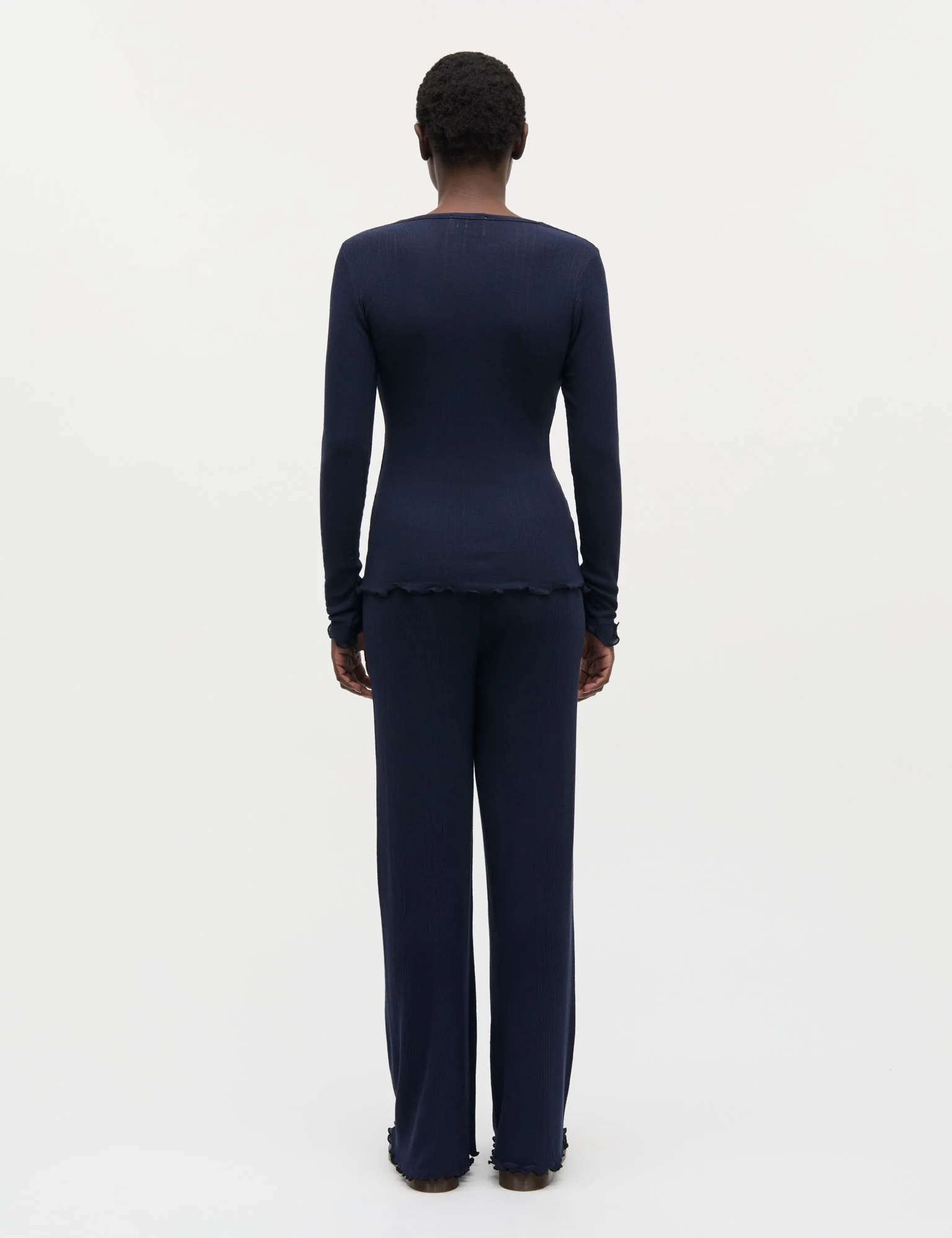 Point Wool Poline Tee LS, Parisian Night - Image 4