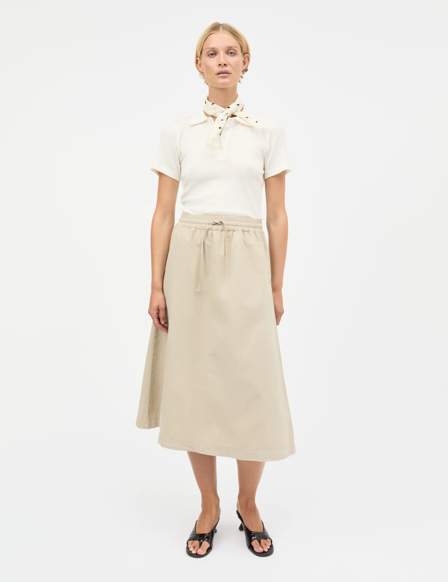 Pointella Layla Polo Tee, Vanilla Ice