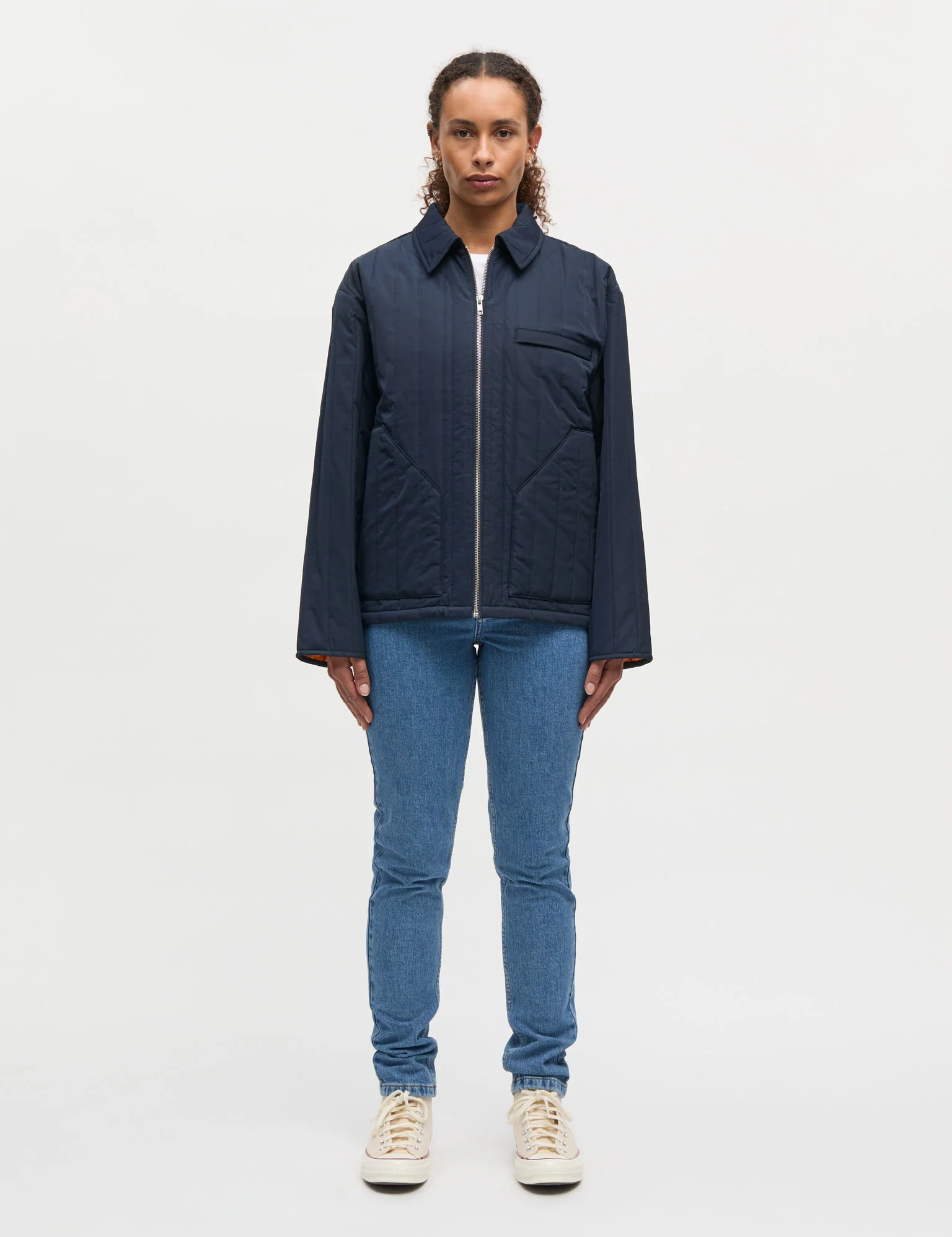 Poly Twill Flora Jacket, Sky Captain - Image 2