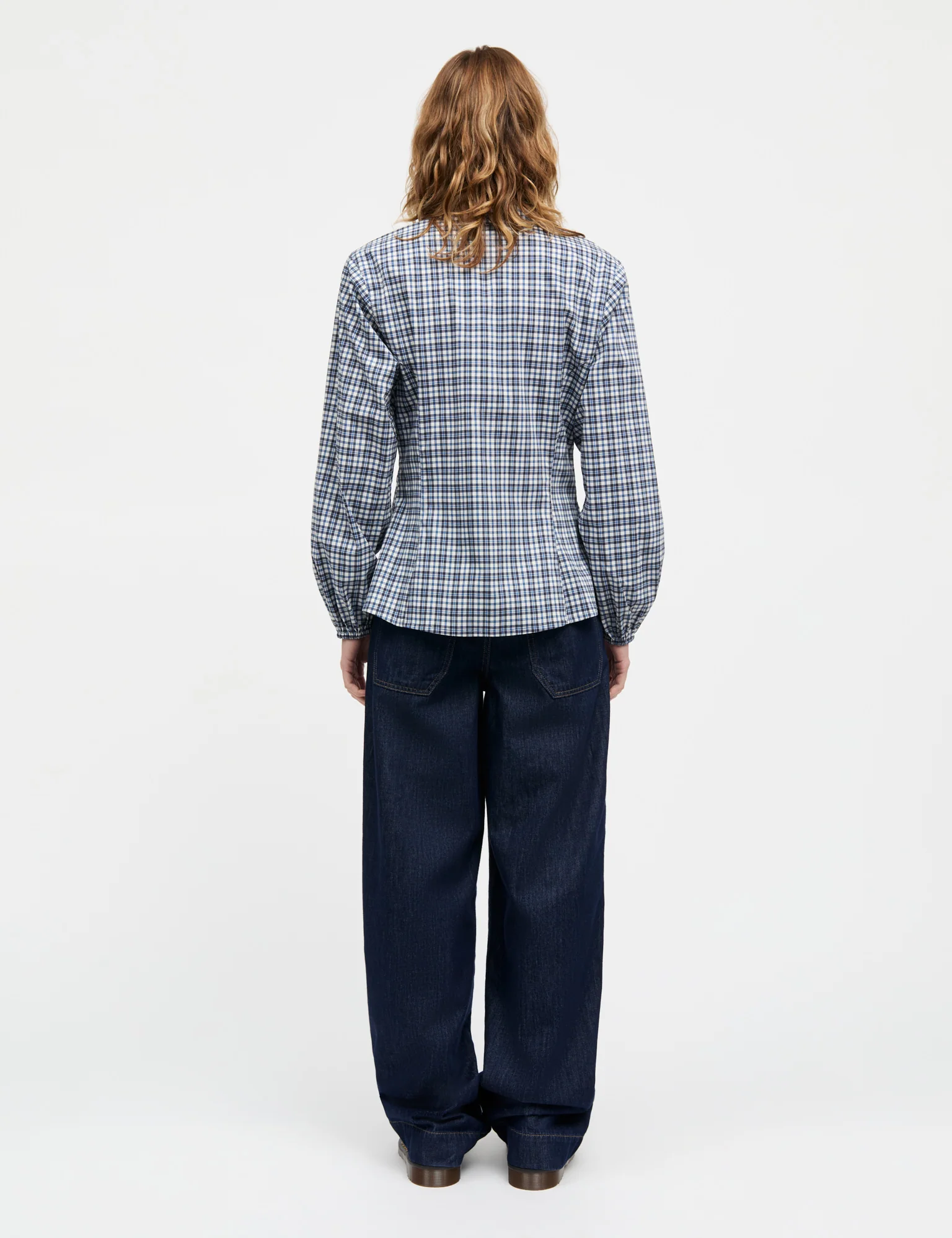 Poplinda Clara Shirt, Parisian Night Check - Image 3