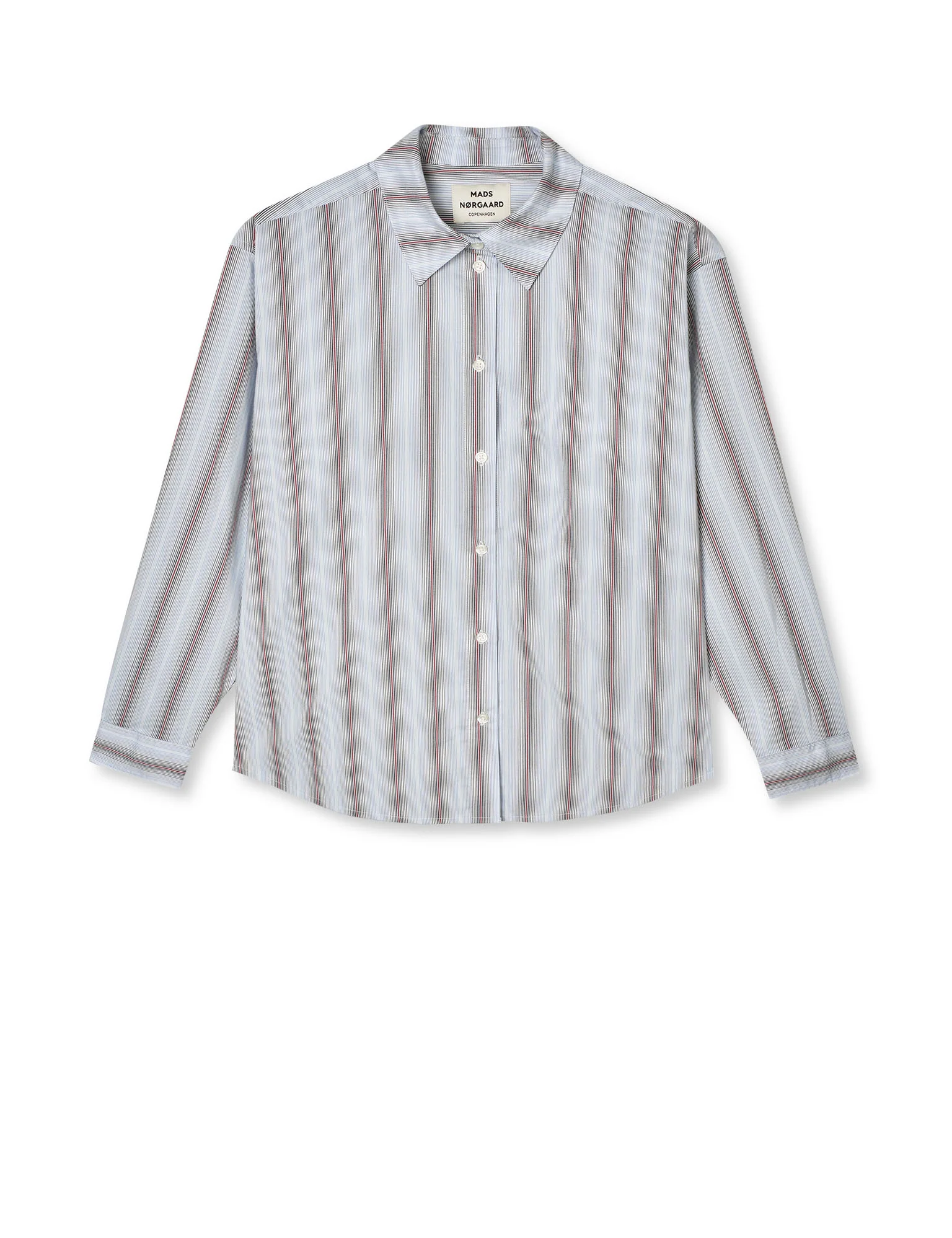 Poplinda Crelly Shirt, Shadow Pinstripe/Winery