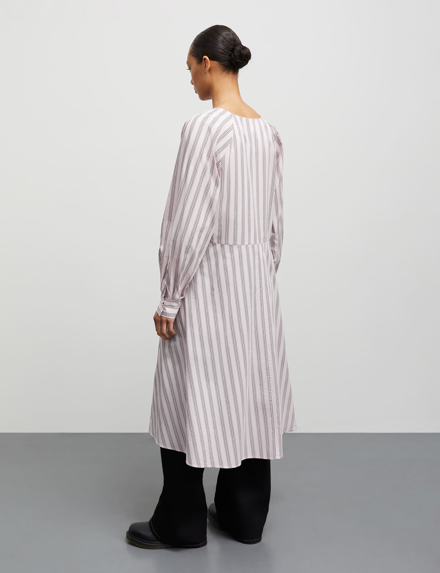 Poplinda Esme Dress, Pinstripe/Parfait Pink - Image 4