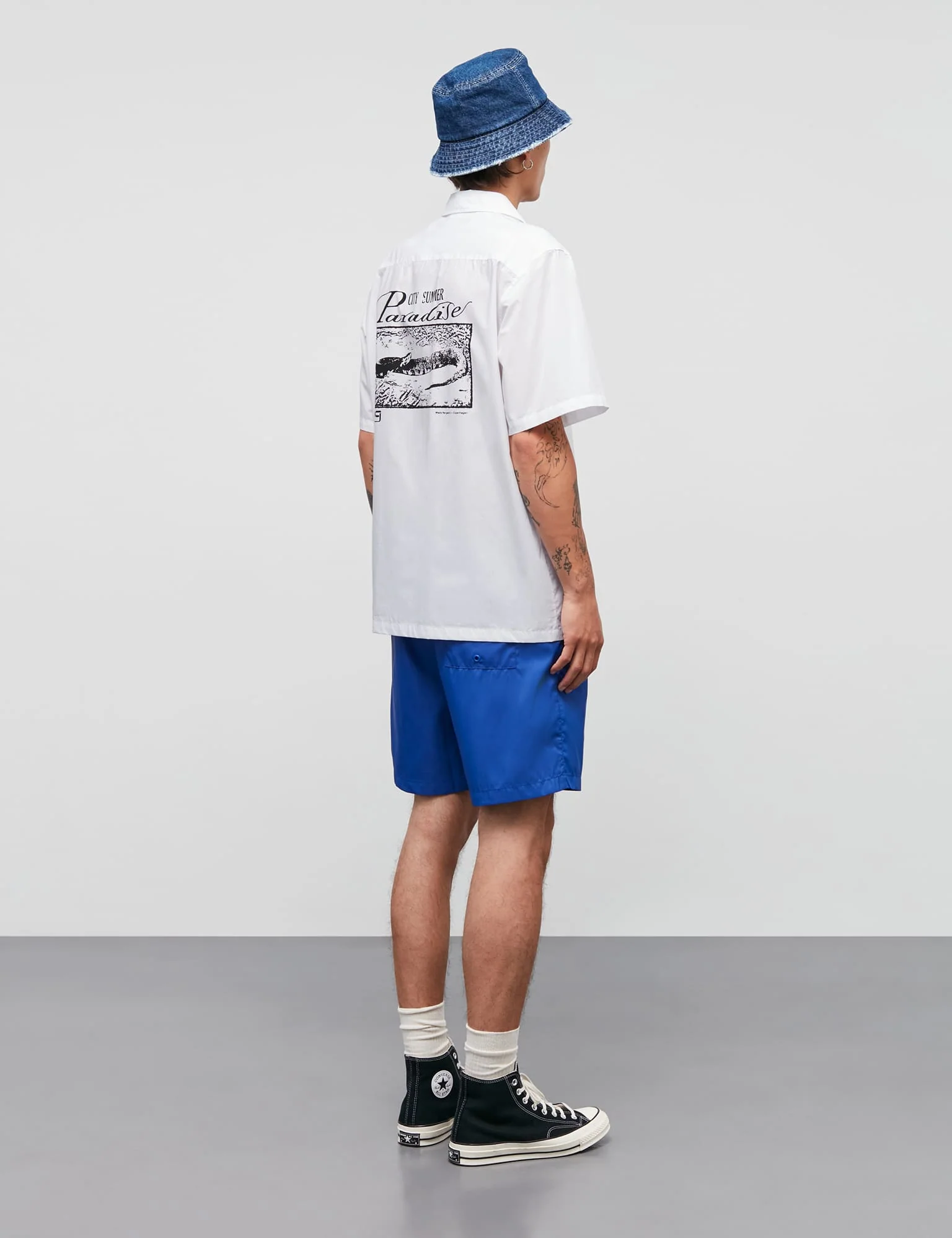 Prime Cotton Poplin Kenji Paradise Shirt SS, White - Image 5