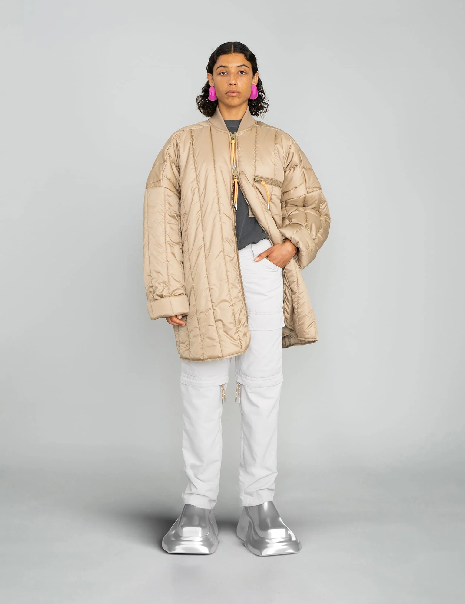 Recy Poly Rip Cathal Jacket,  Petrified Oak - Image 5