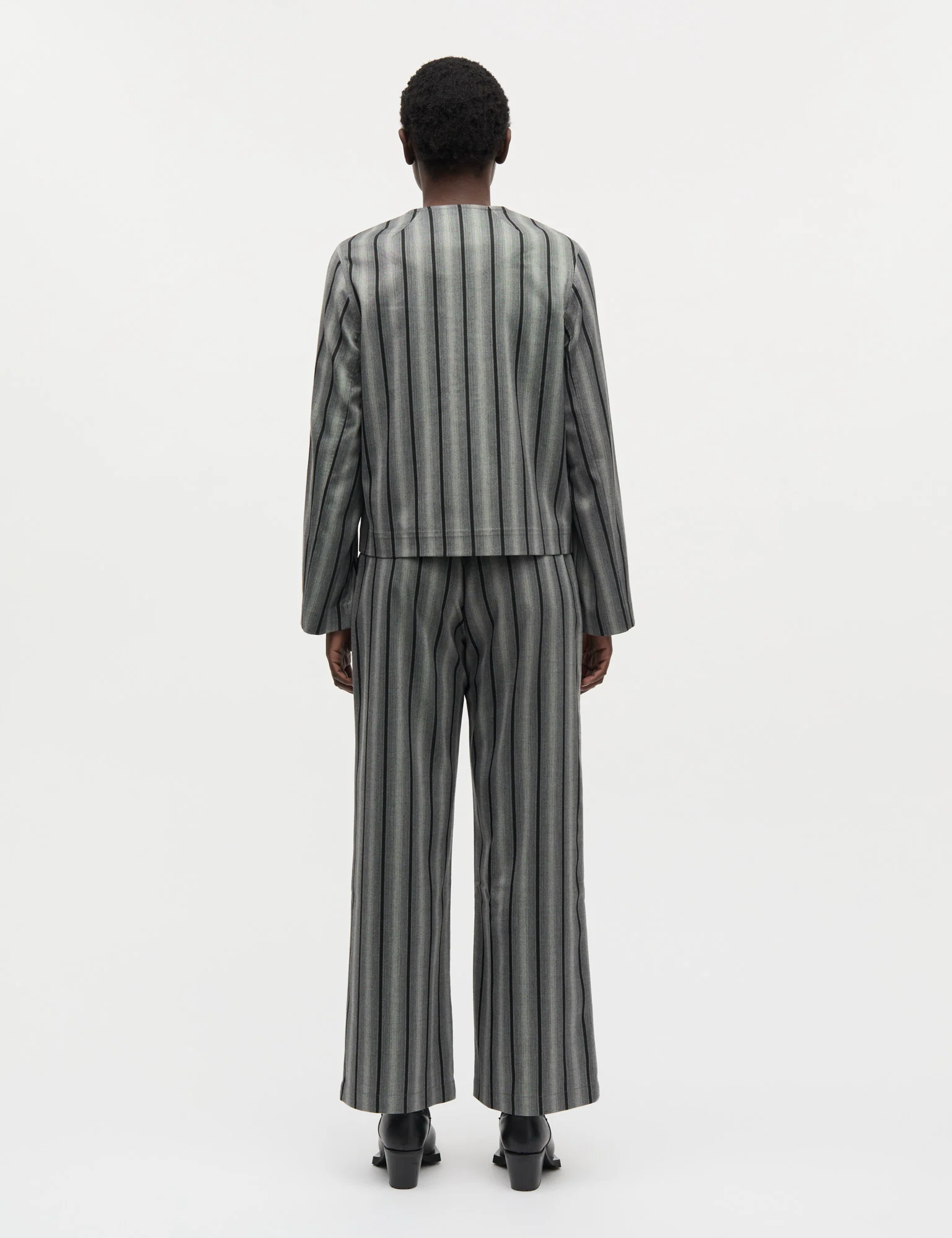 Saul Carla Pants, Pinstripe/Asphalt - Image 4