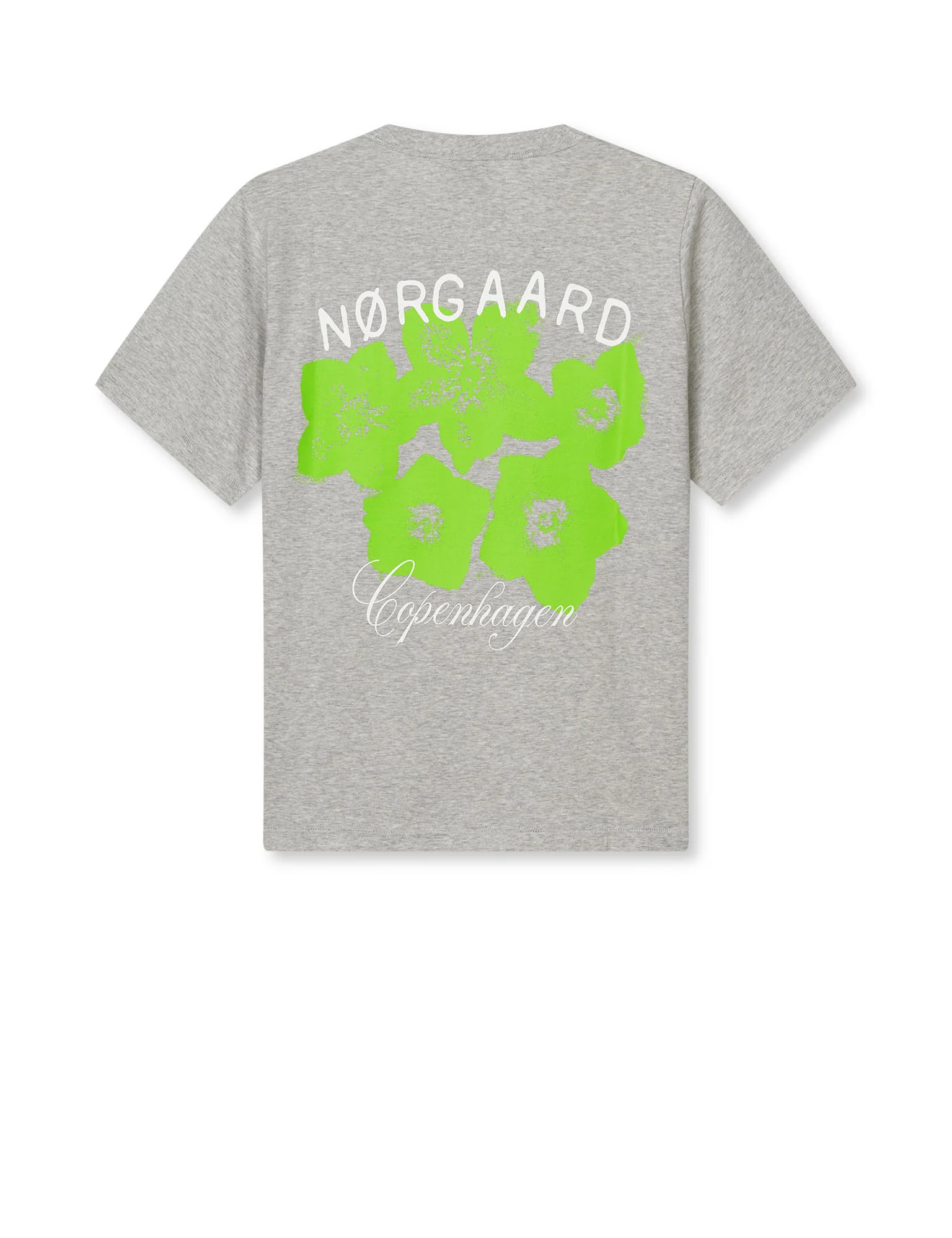 Single Cotton Grace Tee, Mid Grey Melange - Image 4