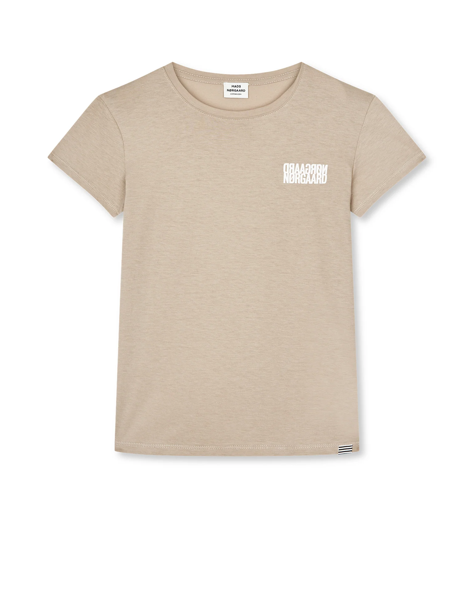 Single Cotton Tuvina mini mirror Tee, Plaza Taupe
