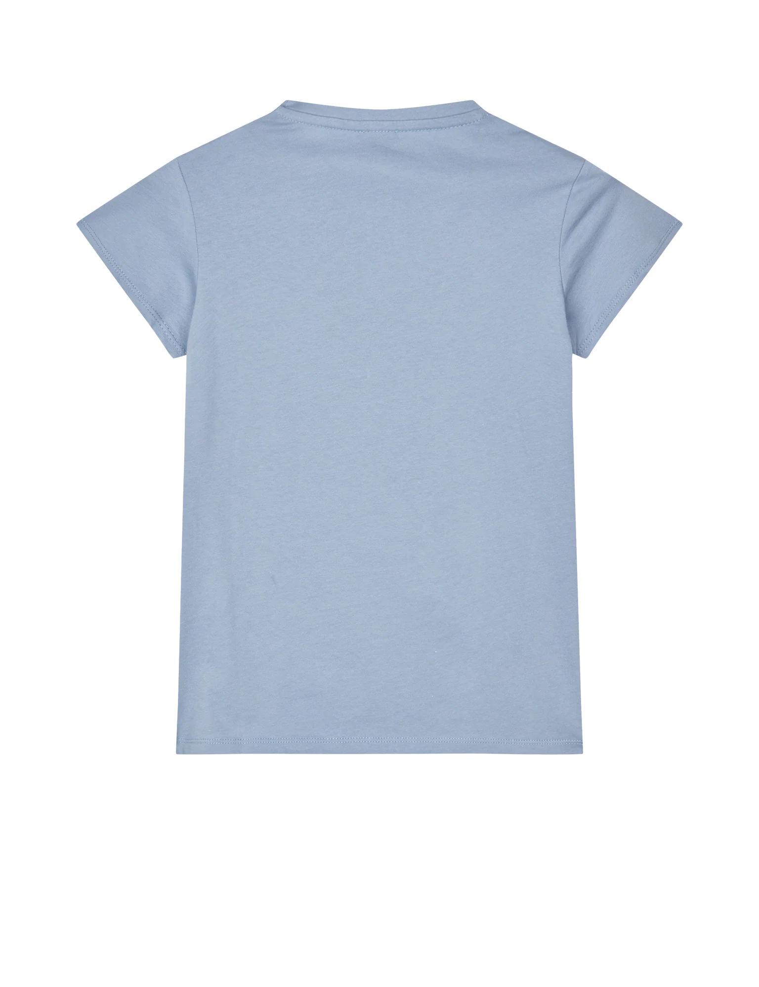 Single Cotton Tuvina Tee, Faded Denim - Image 3