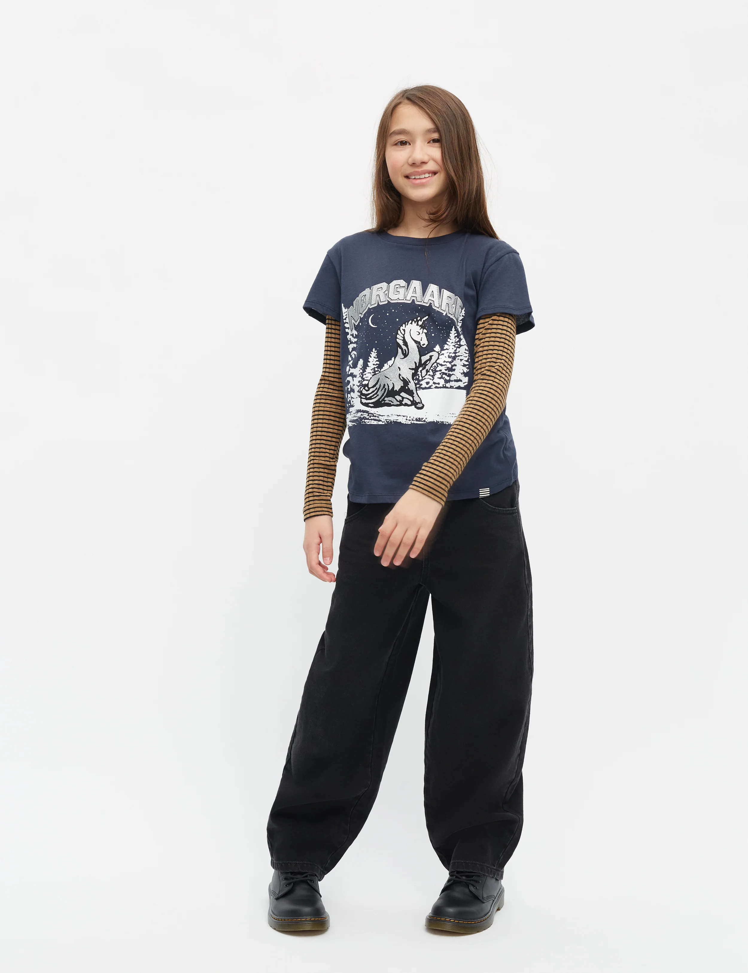 Single Cotton Tuvina Tee, Parisian Night - Image 2