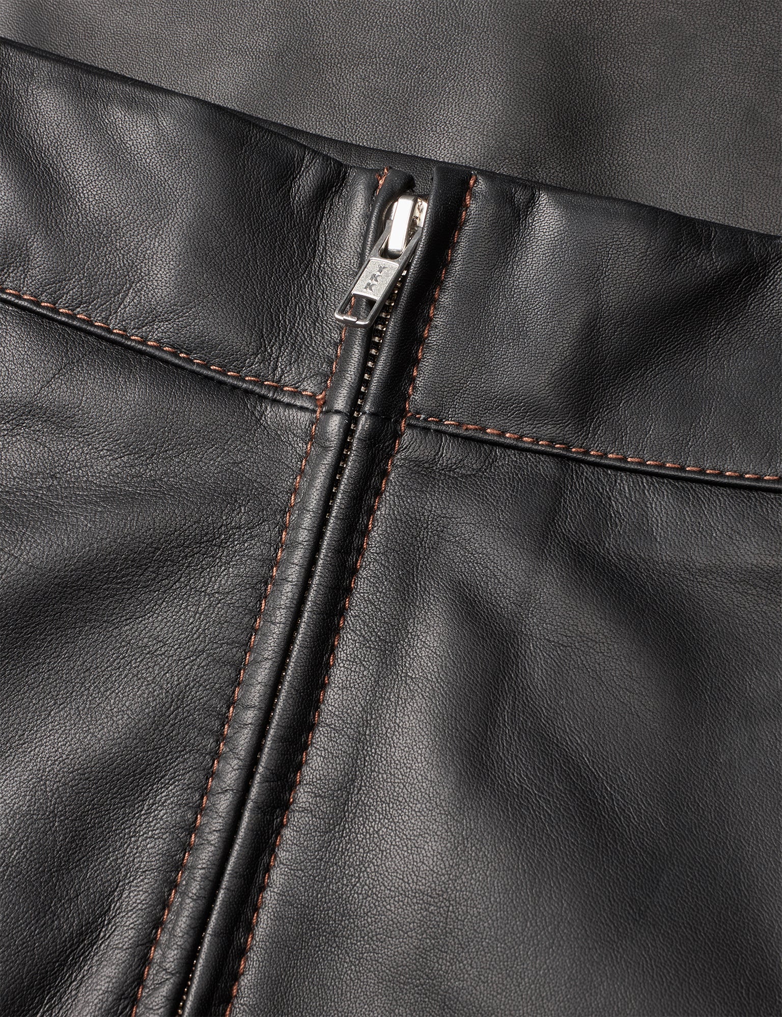 Smooth Leather Stelly Skirt, Black - Image 2