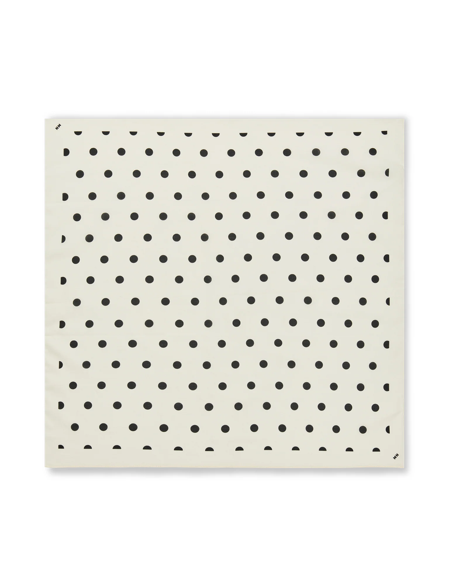 Soft Cotton Self Dot Scarf, Dot AOP/Black - Image 2