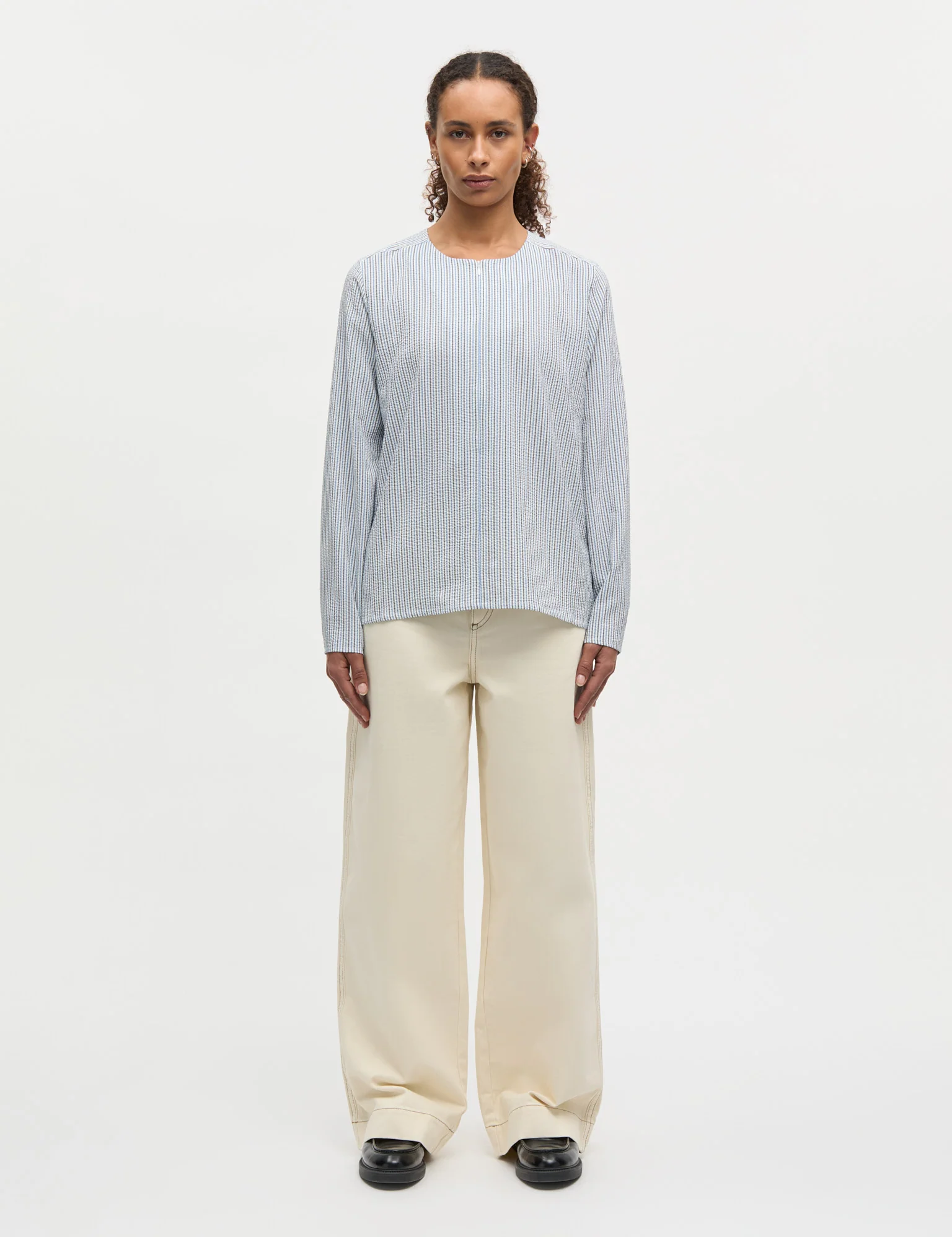 Soft Crease Funa Top, Sky Captain/Bright Cobalt/Vani - Image 2