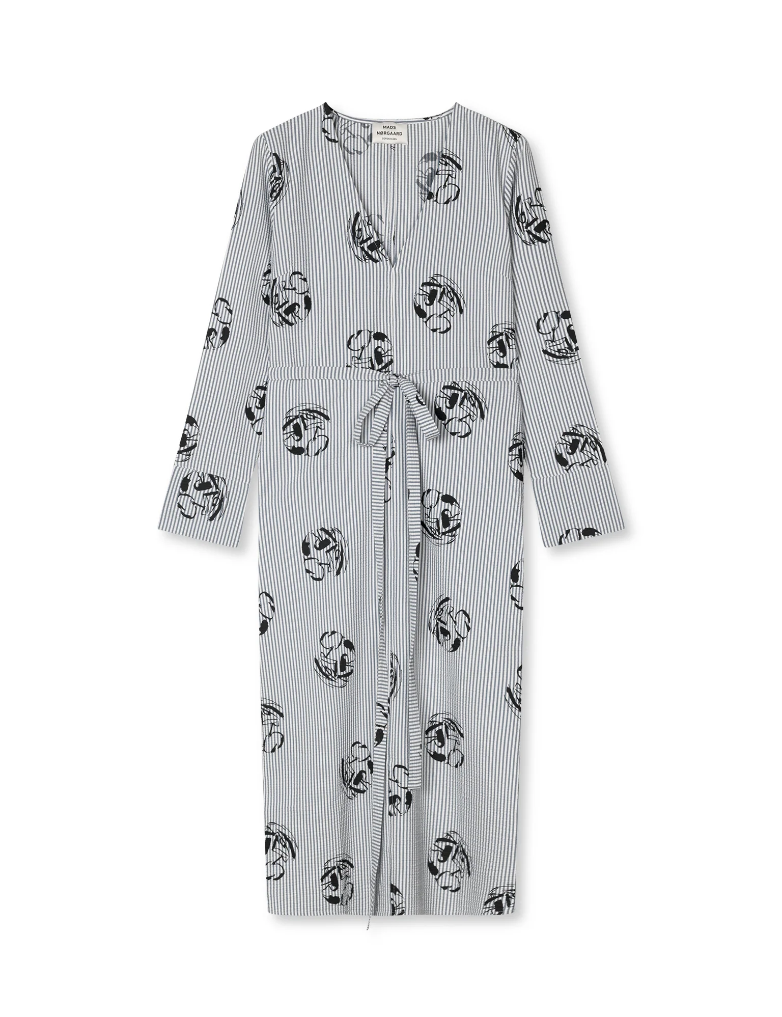 Soft Crease Oda Dress AOP, Vintage Indigo/Vanilla Ice - Image 2