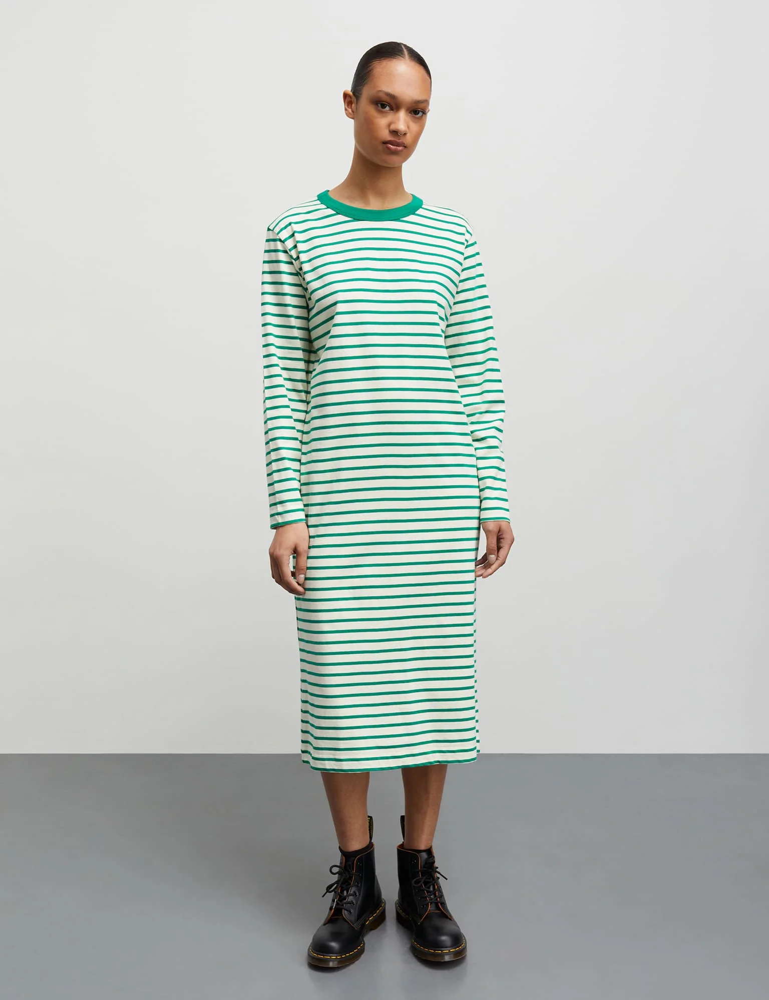 Soft Single Ella Dress, Vanilla Ice/Verdant Green - Image 2
