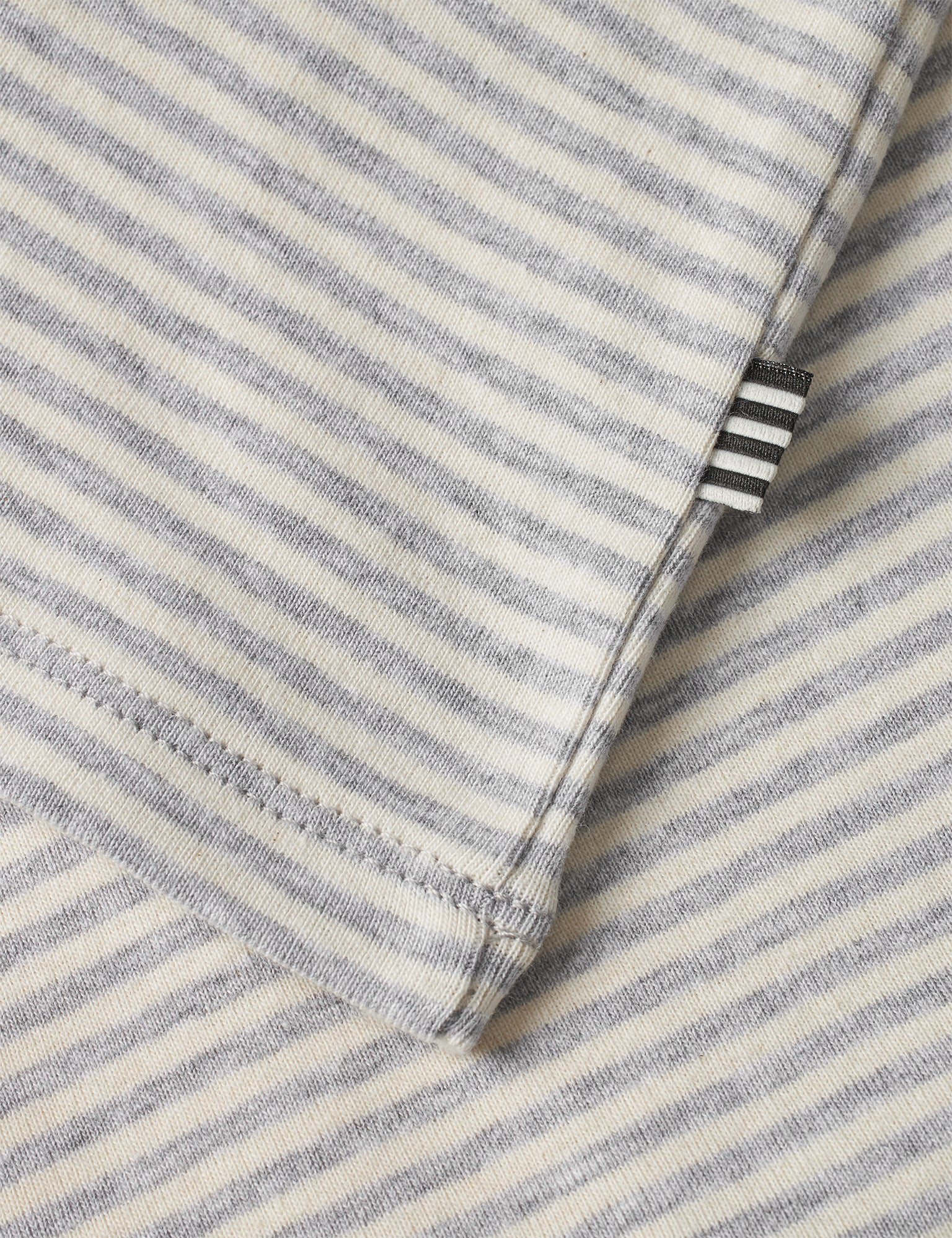 Soft Striped Rib Tobinino, Off White / Grey Mel - Image 3
