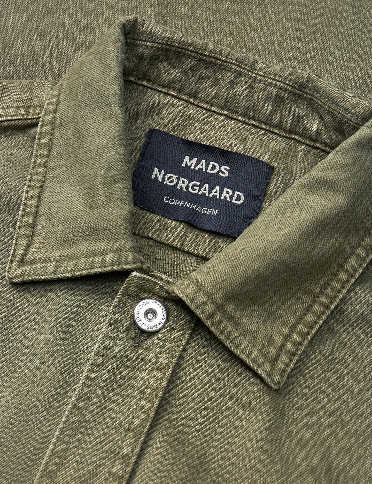 Soil Denim August Dyed Work Shirt, Four Leaf Clover - Image 2