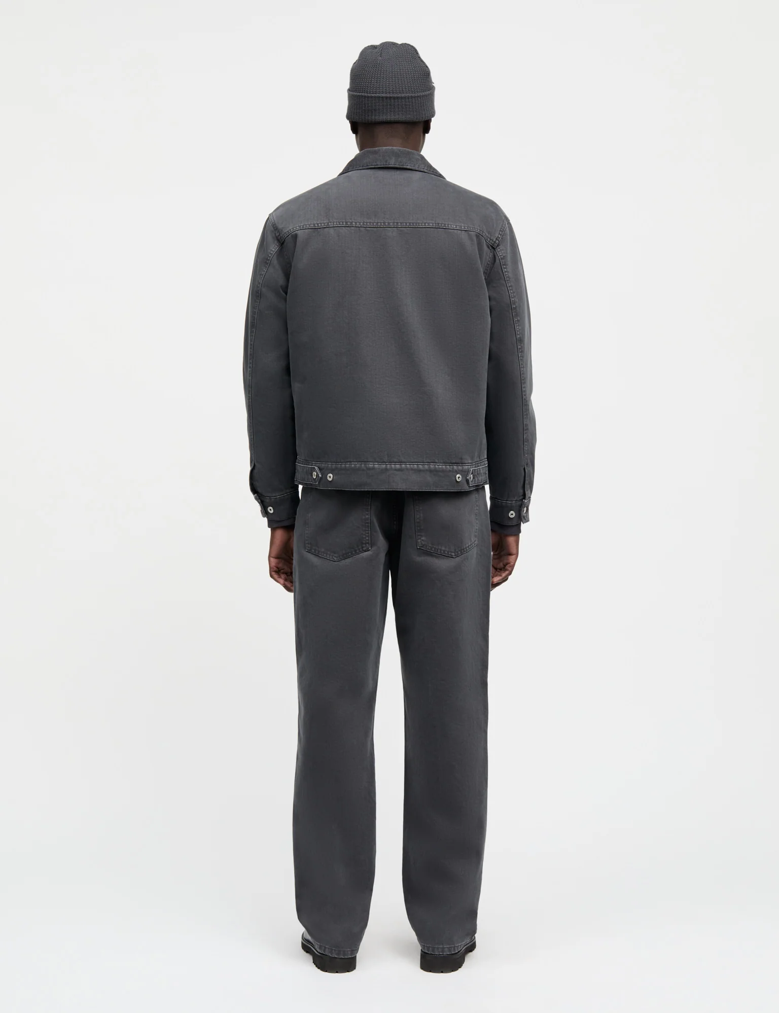 Soil Denim Norton Padded Jacket, Asphalt - Image 4