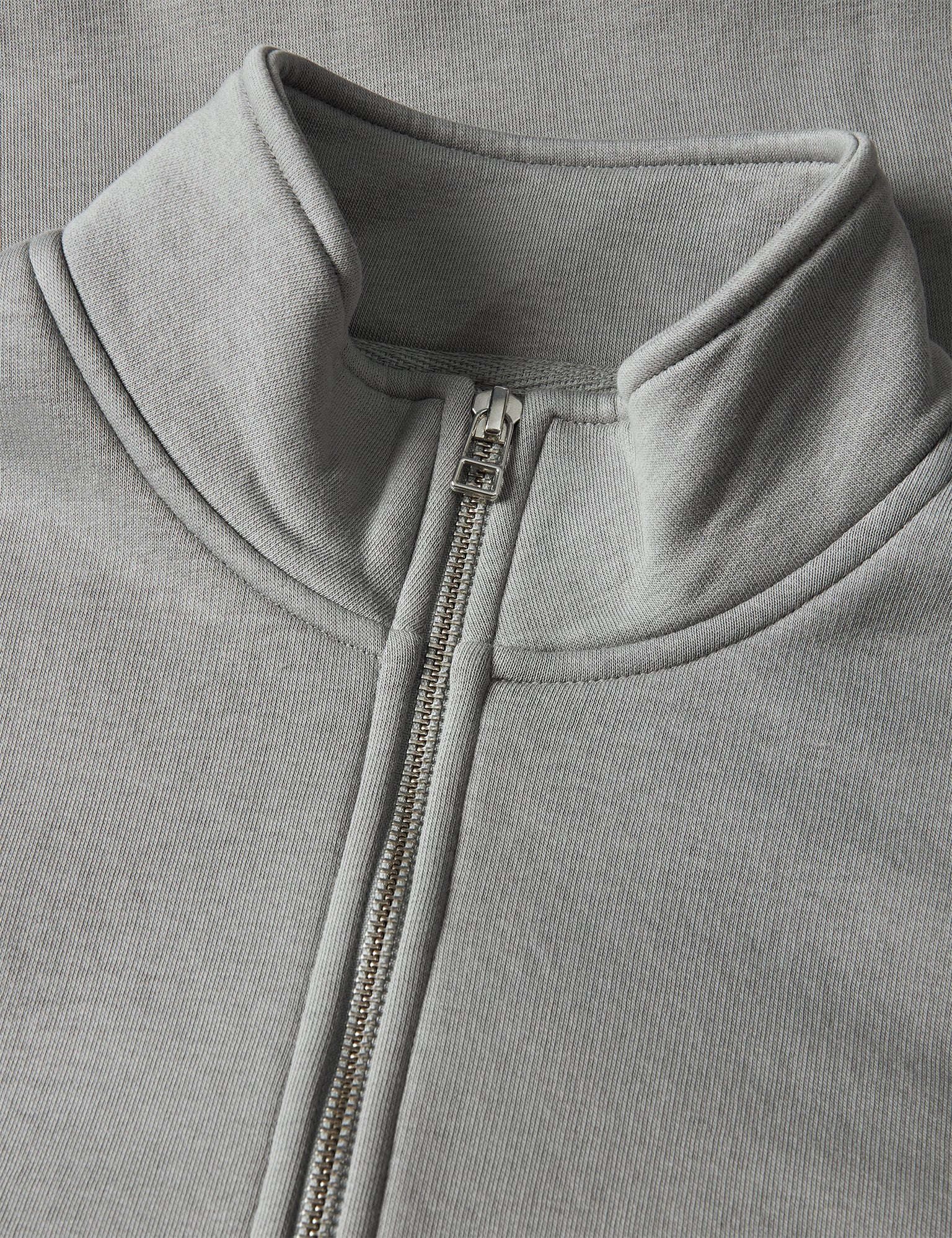 Standard Half Zip Logo Sweat, Moon Mist - Image 3