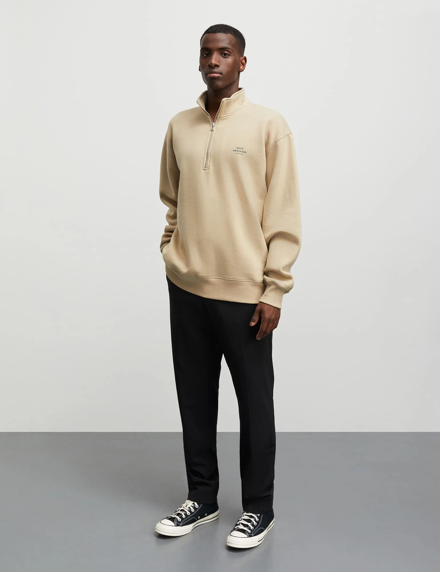 Standard Half Zip Logo Sweat, Trench Coat - Image 2