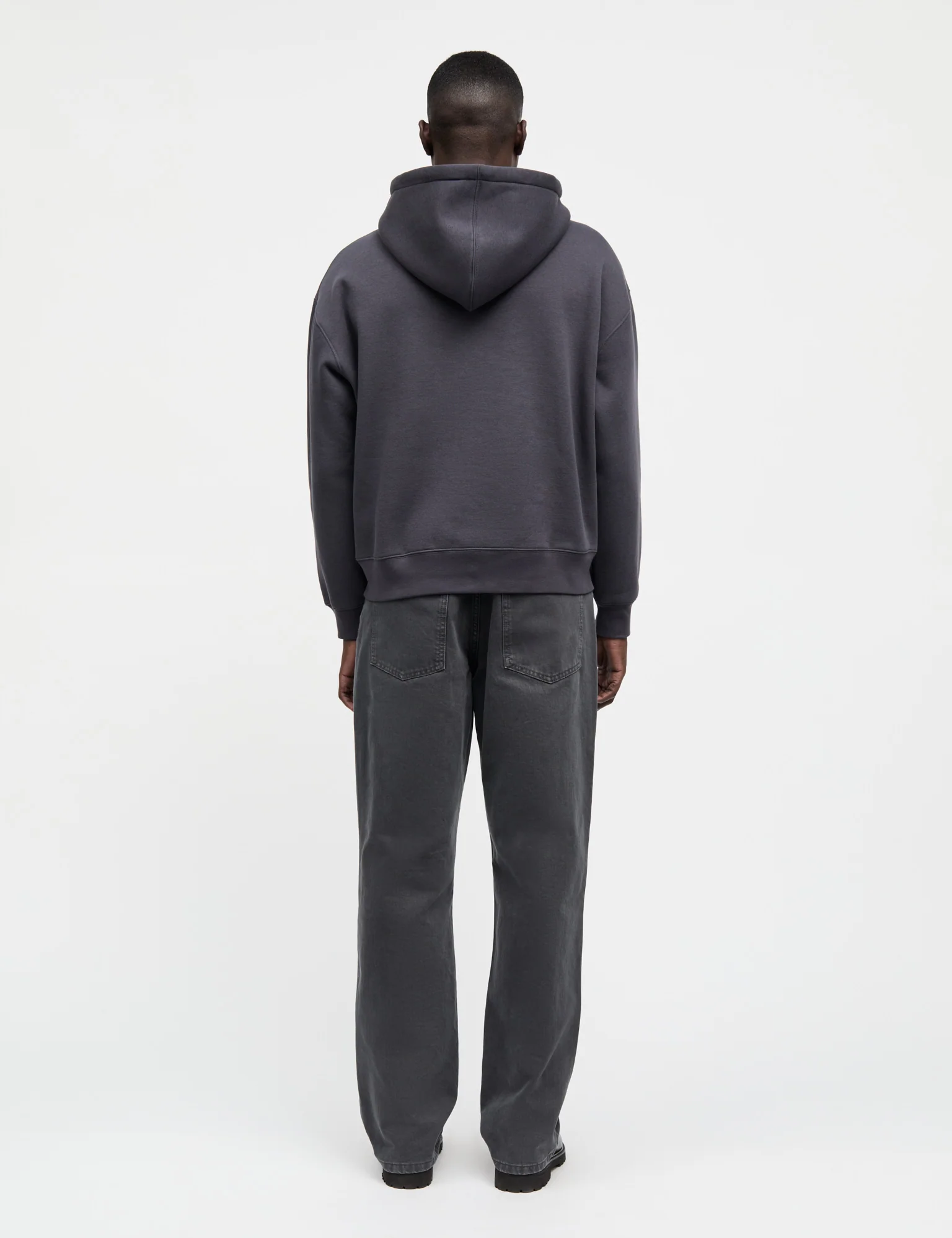 Standard Luka Hoodie Zip Sweat, Asphalt - Image 4