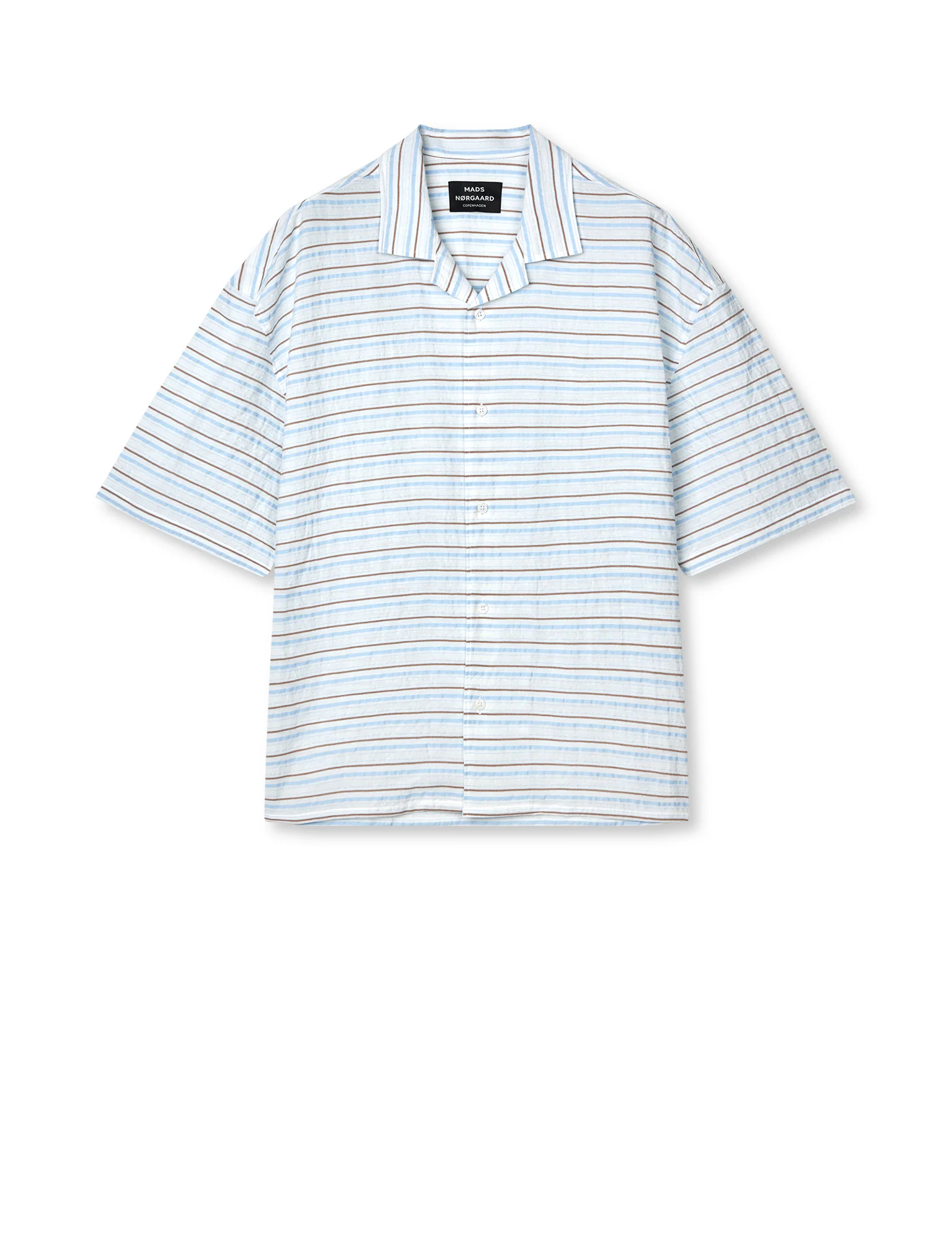 Stelo Resort Big Shirt, White/Cashmere Blue/Plaza Taup