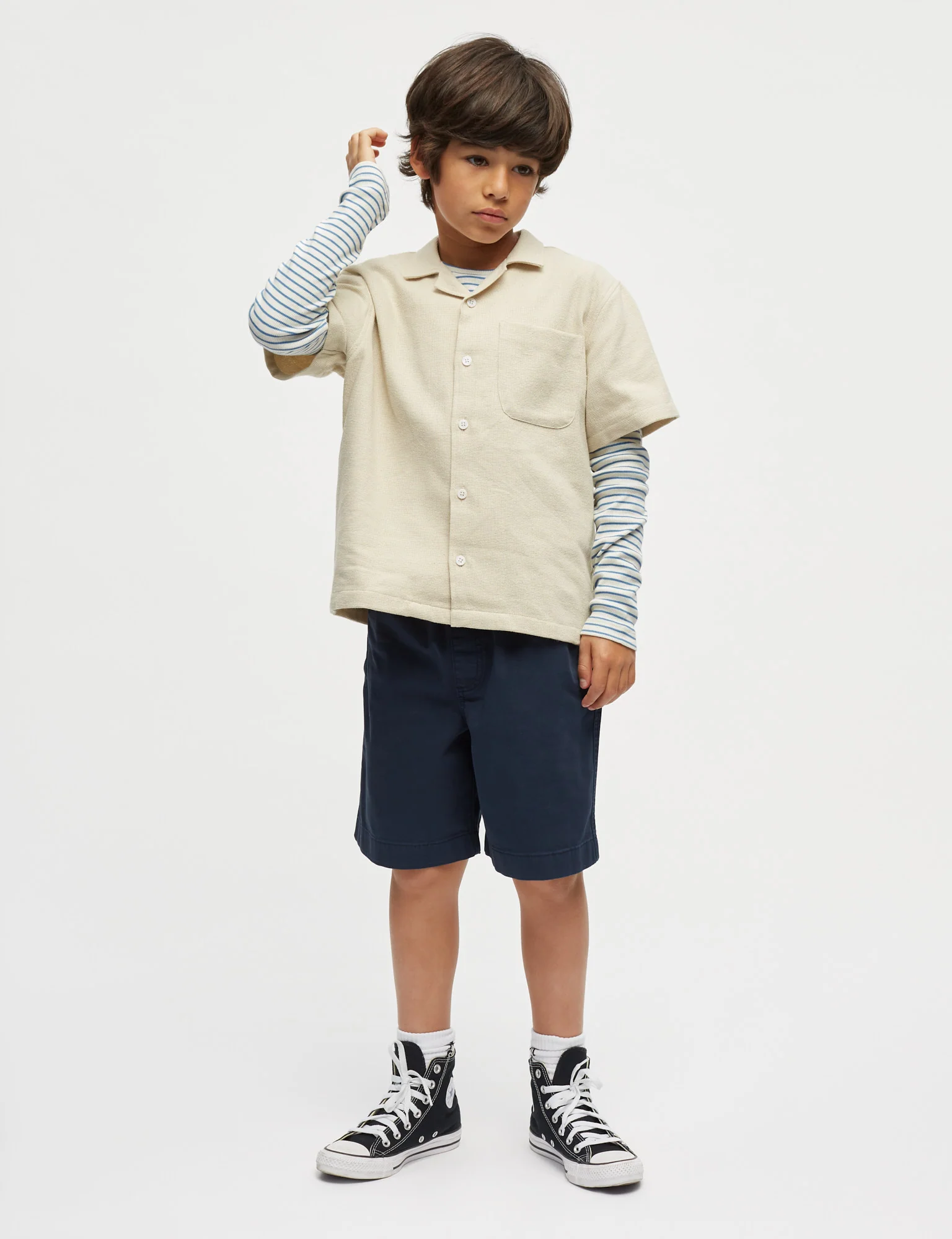 Stretch Twill Seano Shorts, Sky Captain - Image 2