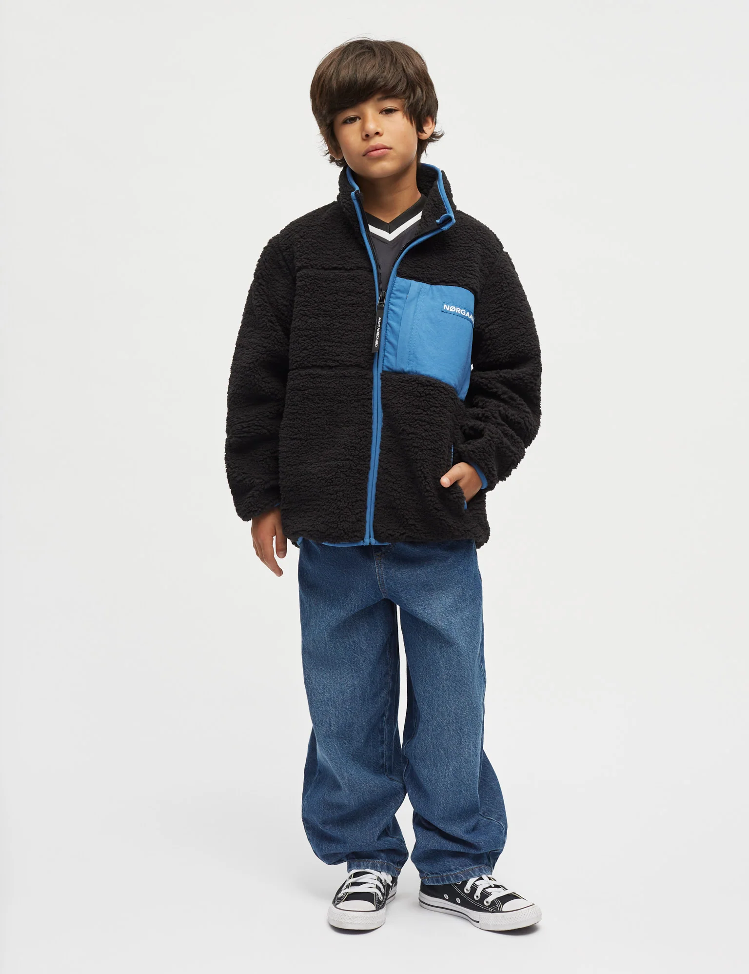 Teddy Fleece Jeffo Jacket, Jet Black - Image 2