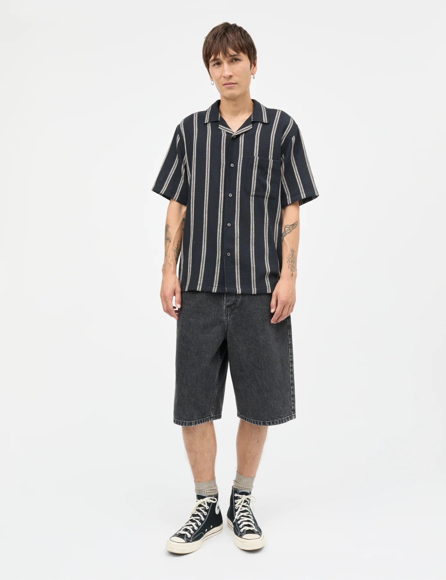 Texture Kenji Shirt SS ST., Black/Plaza Taupe - Image 2