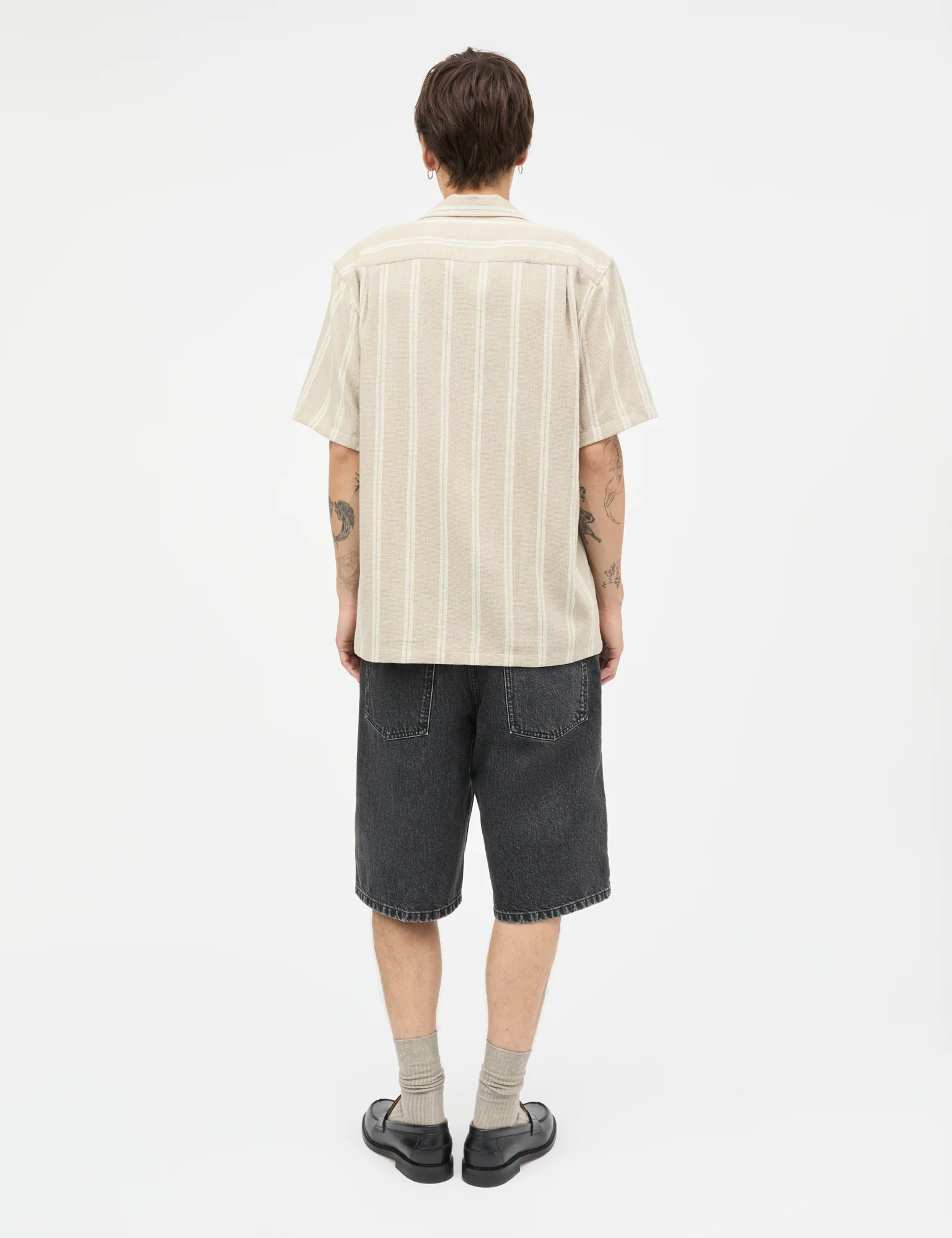 Texture Kenji Shirt SS ST., Plaza Taupe/Vanilla Ice - Image 4