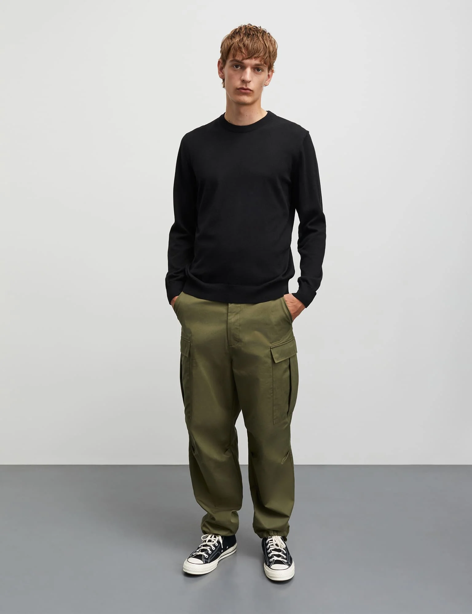 Tight Cotton Karsten Knit, Black - Image 2
