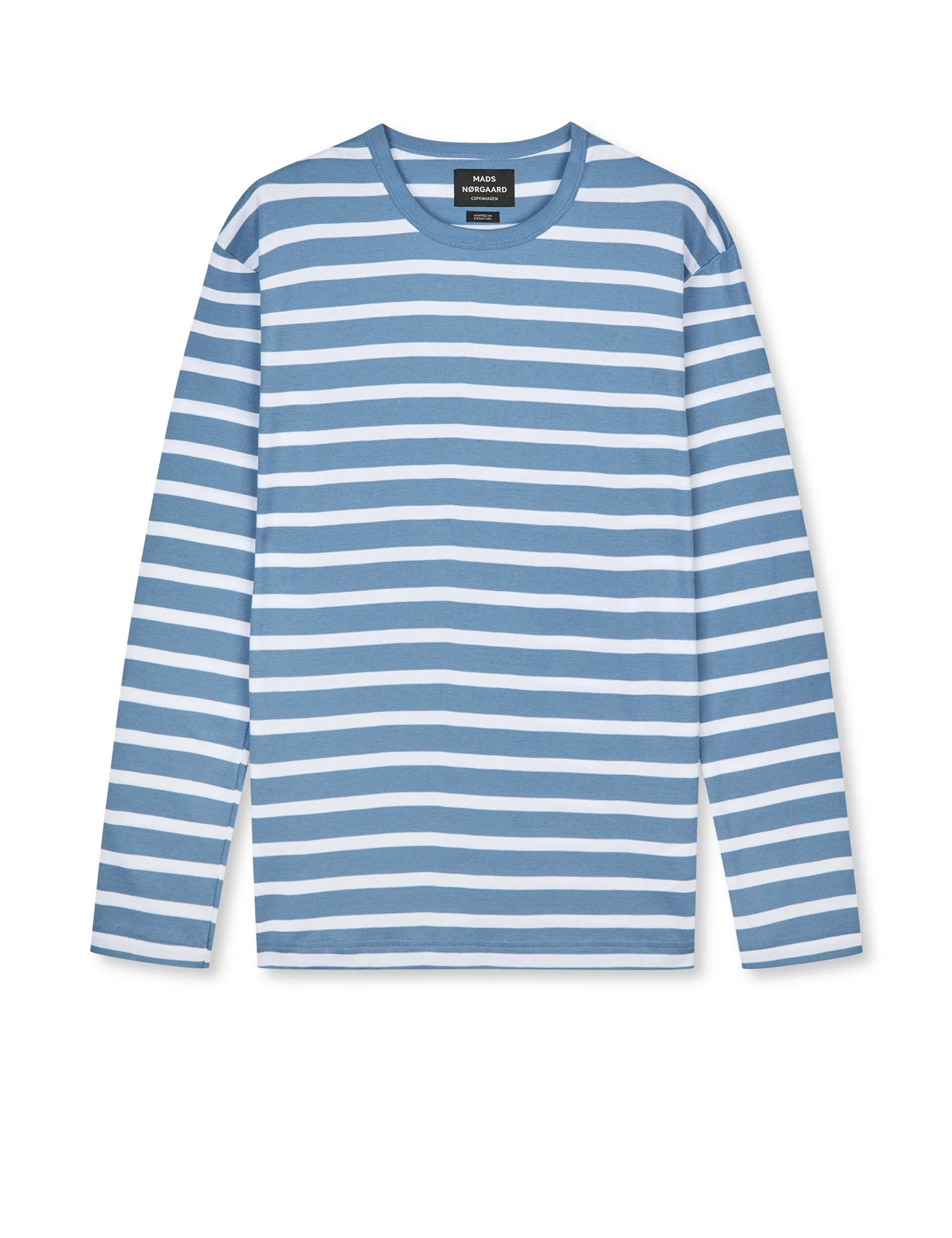 Trio Rib Tobias Tee LS, Riviera/White