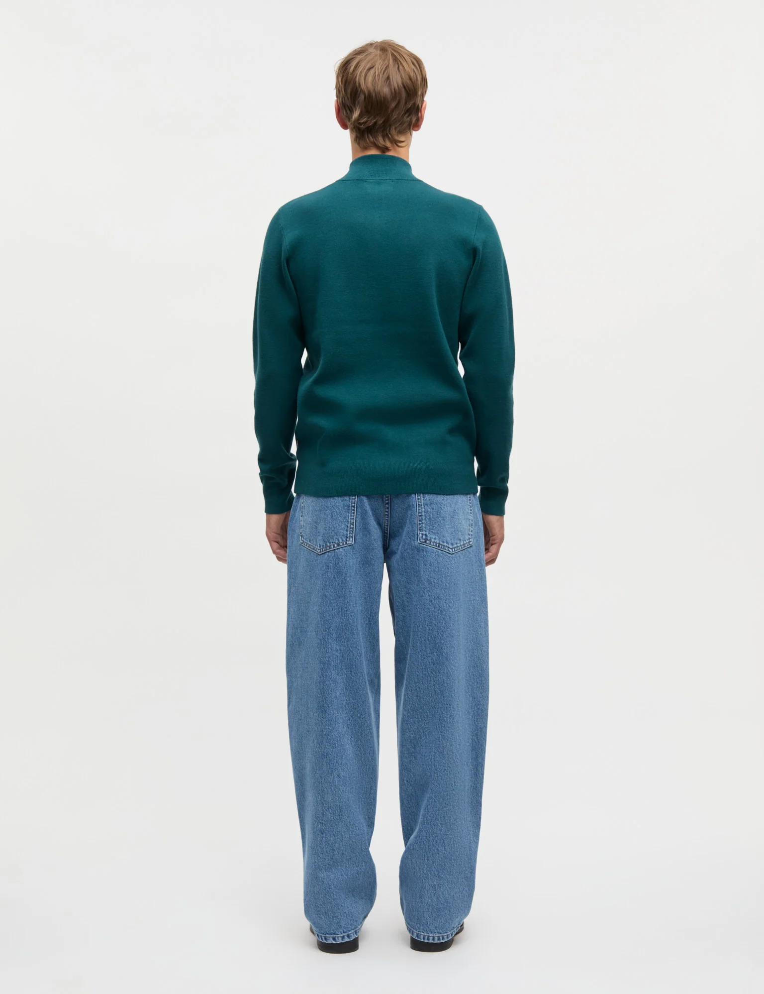 Urban Chase Half Zip Knit, Dark Sea - Image 5