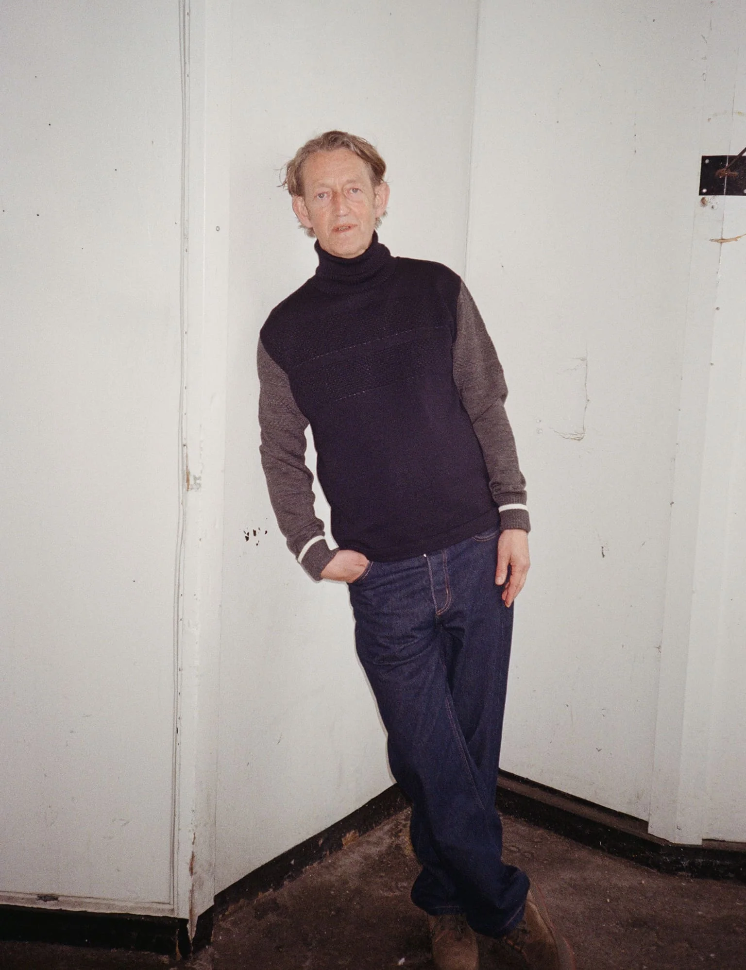 Wool Klemens Knit, Parisian Night/Charcoal Melang - Image 5