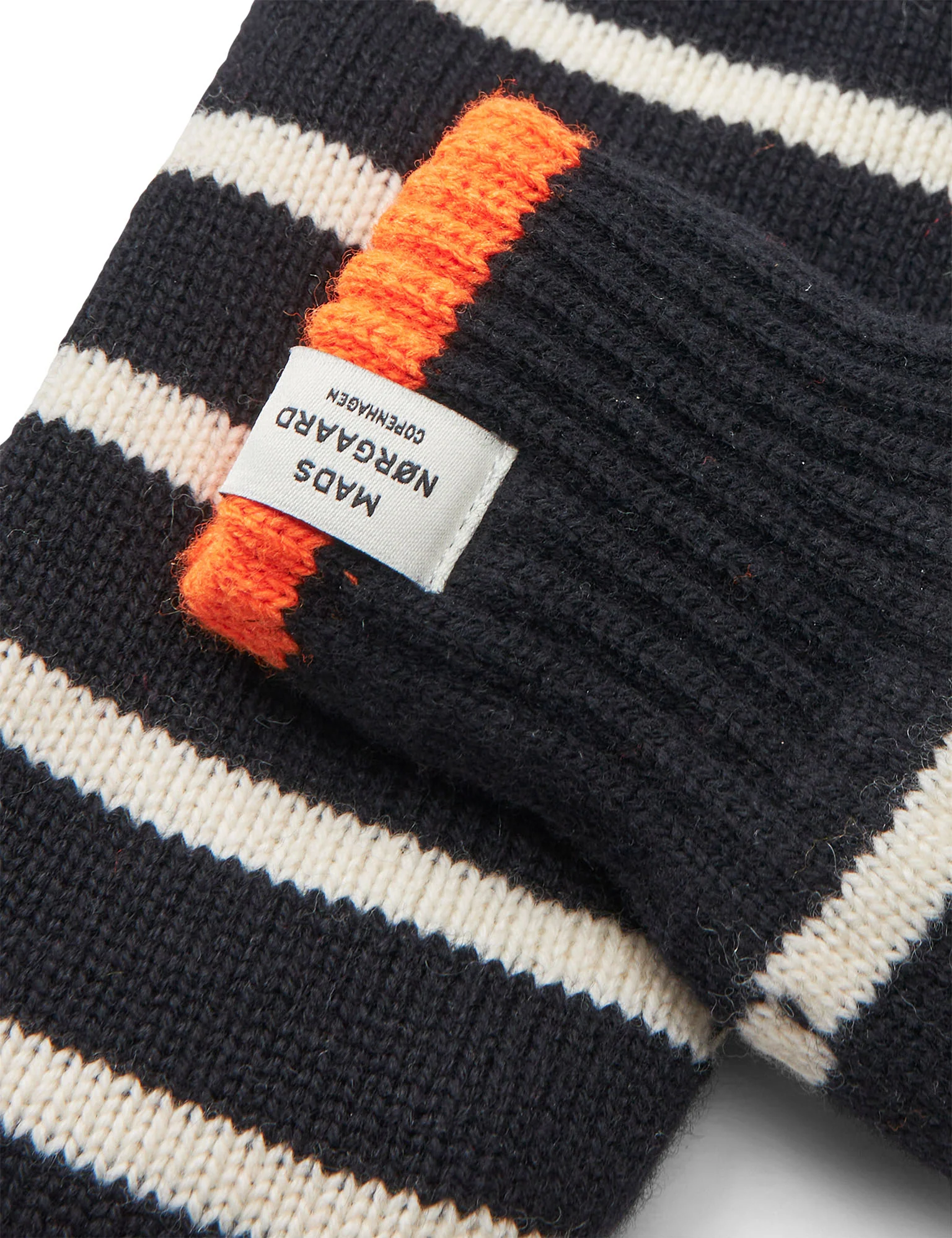 Work Wool Milo Mitten, Black/Vanilla Ice - Image 2
